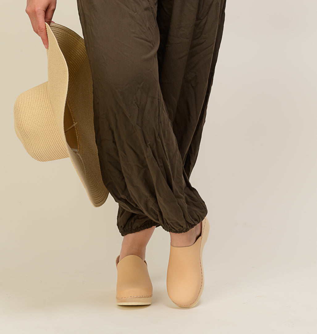 Clogs Mitsumaru, tan (vegetable-tanned)