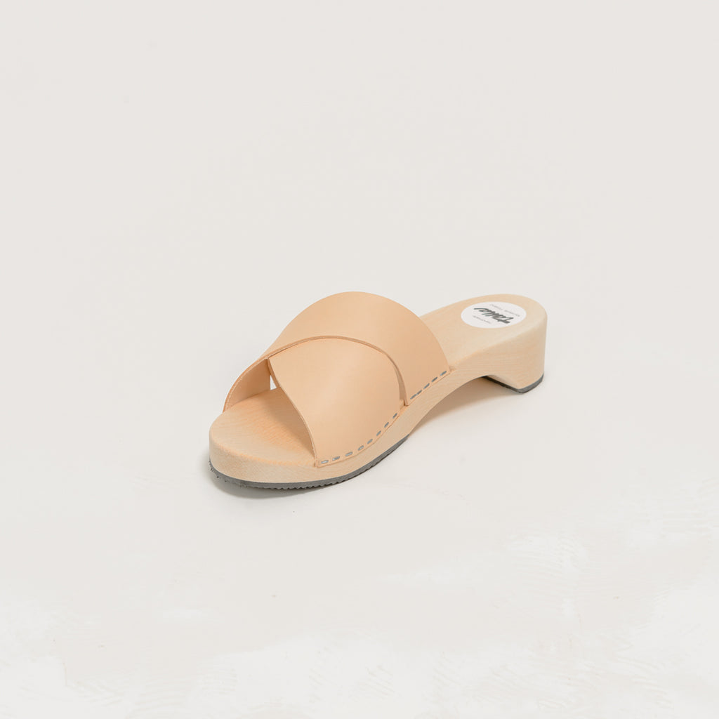 Wooden sandal Irene, tan (vegetable-tanned)