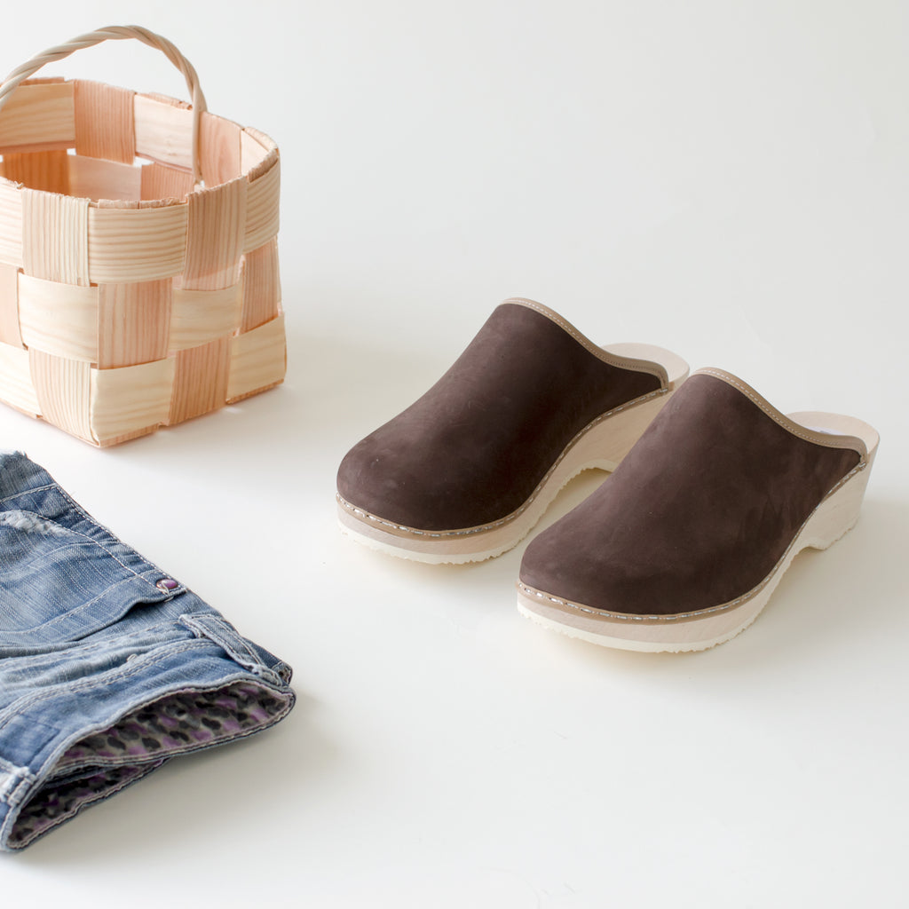 Clogs, brownie (nubuck)