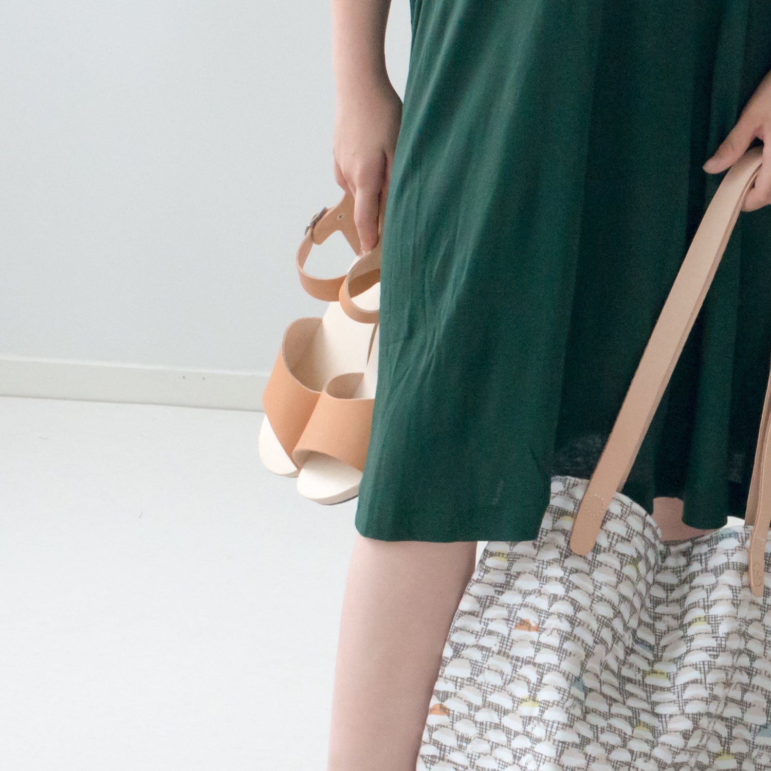 Wooden sandal Paula, caramel (vegetable-tanned)