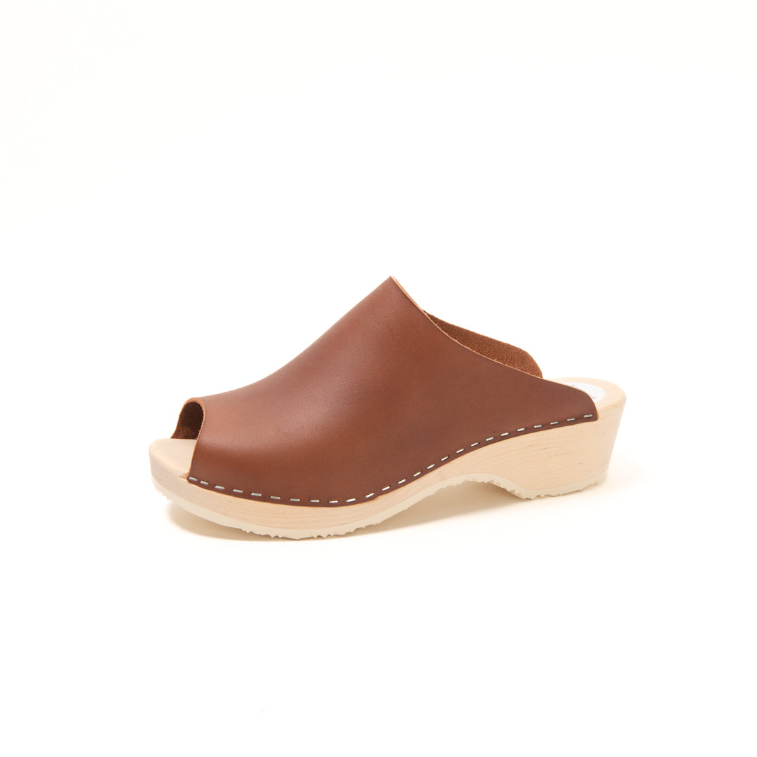Clogs Elsa, vintage syrup (vegetable-tanned)