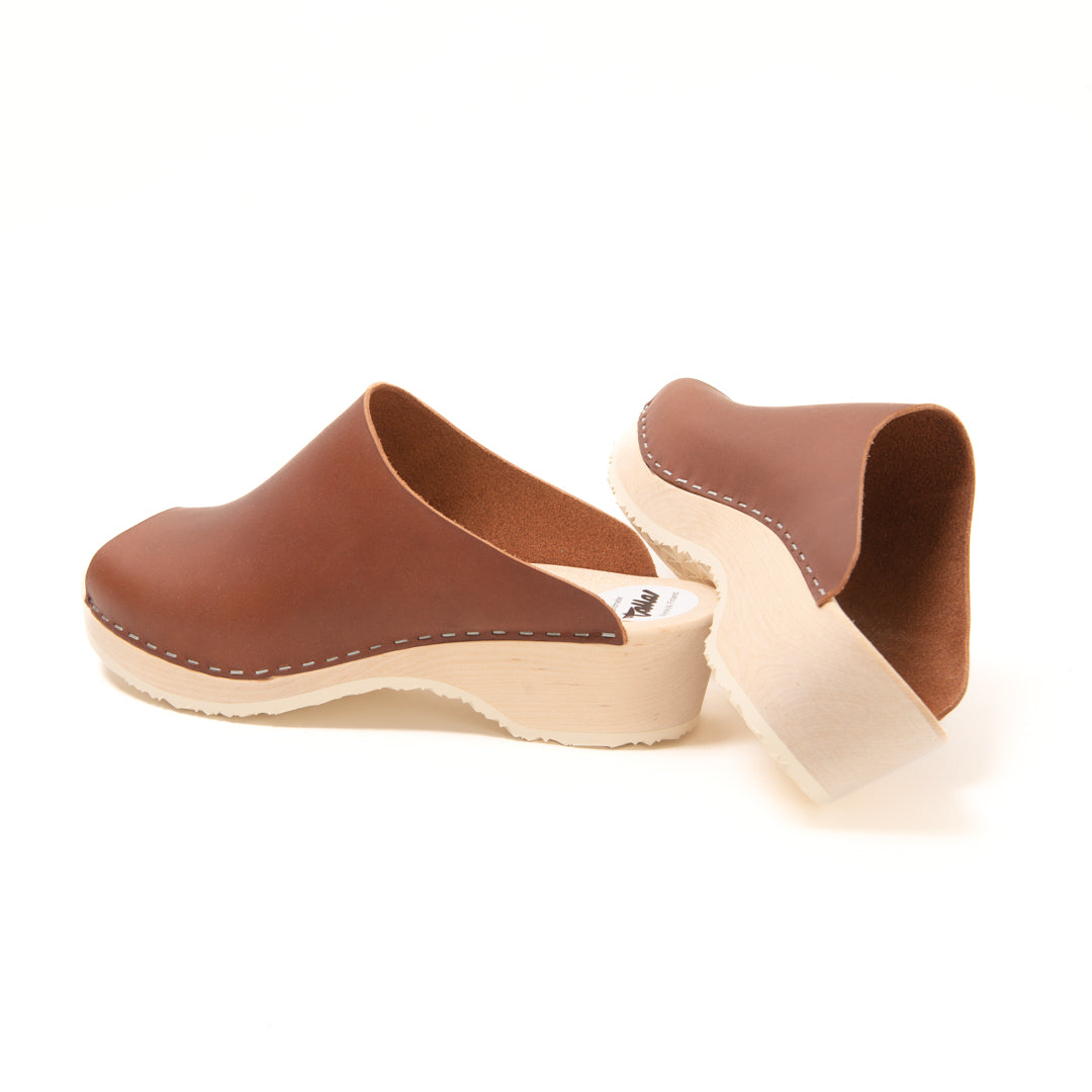 Clogs Elsa, vintage syrup (vegetable-tanned)