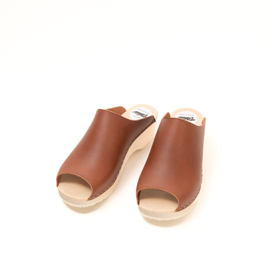 Clogs Elsa, vintage syrup (vegetable-tanned)