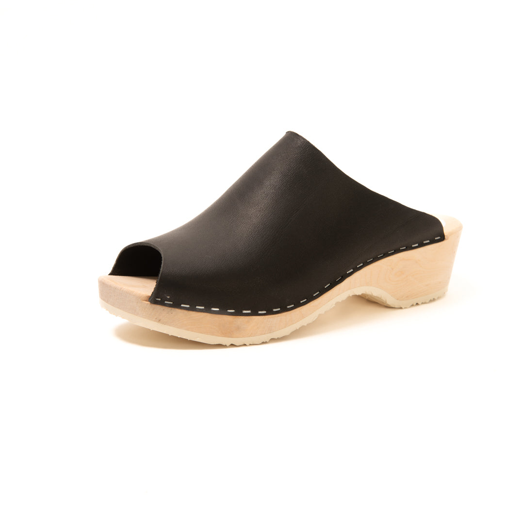 Clogs Elsa, vintage salty liquorice (vegetable-tanned)
