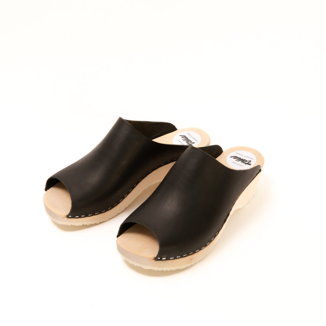 Clogs Elsa, vintage salty liquorice (vegetable-tanned)