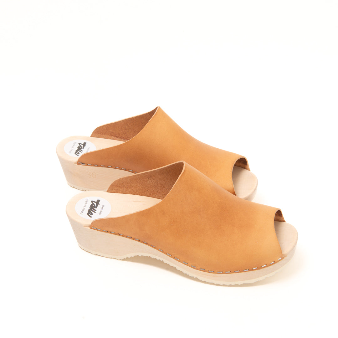 Clogs Elsa, vintage honey (vegetable-tanned)