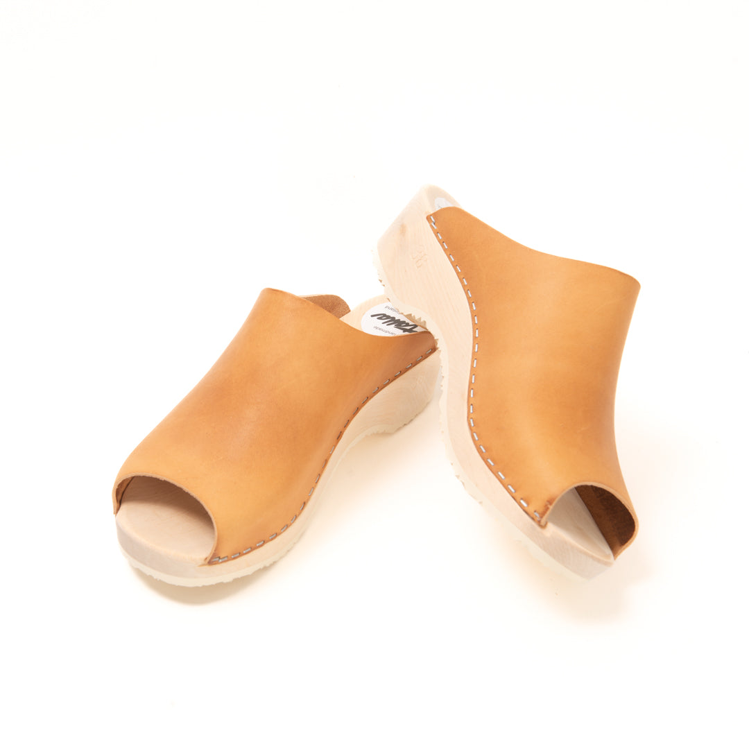 Clogs Elsa, vintage honey (vegetable-tanned)