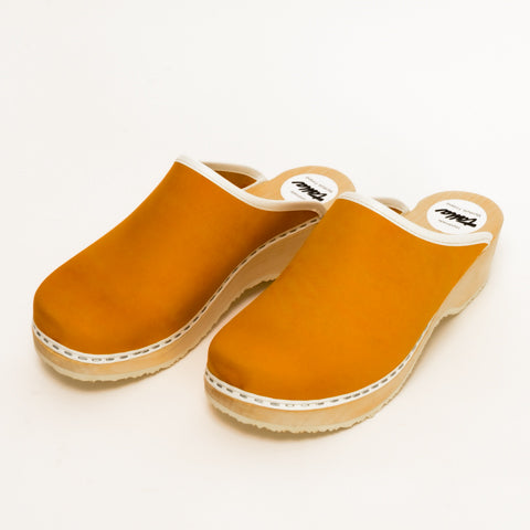 Clogs, vintage curry (vegetable-tanned)