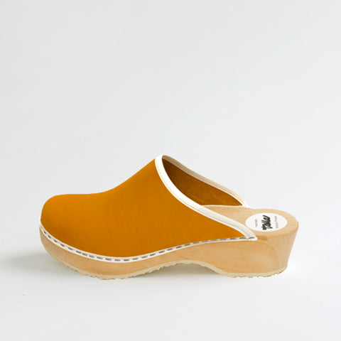 Clogs, vintage curry (vegetable-tanned)