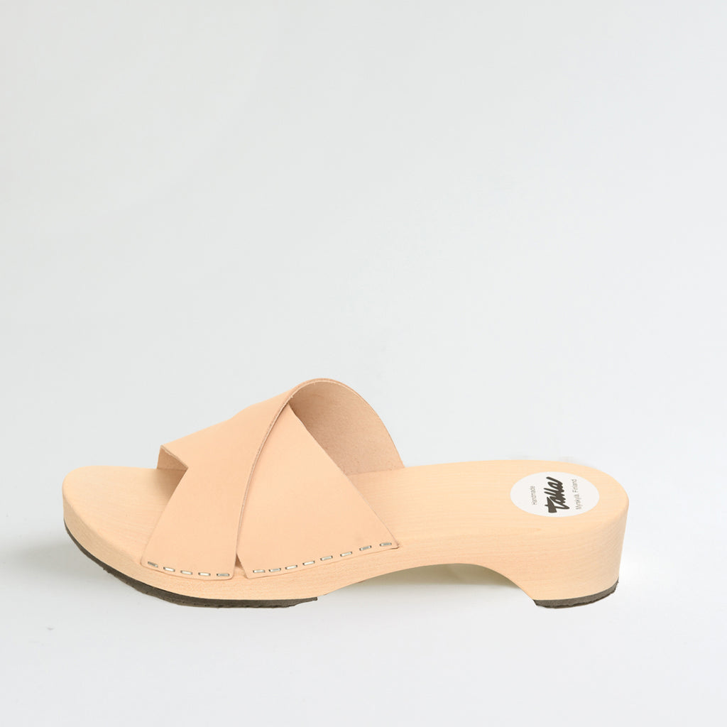 Wooden sandal Irene, tan (vegetable-tanned)